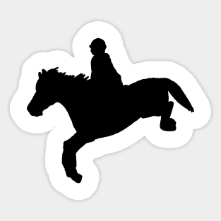 Pony showjumping silhouette Sticker